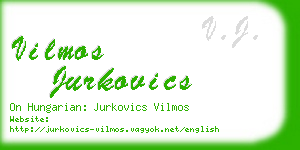 vilmos jurkovics business card